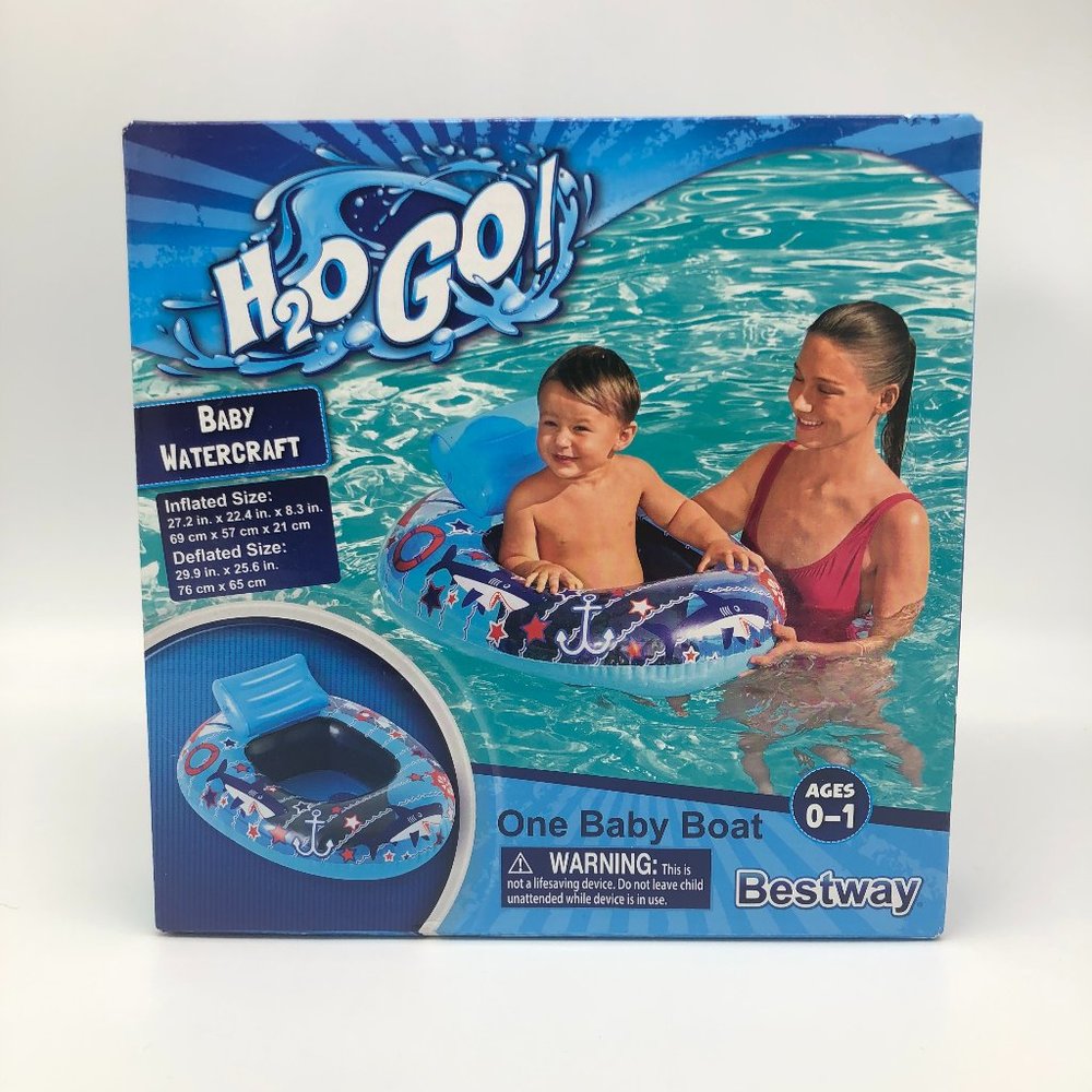 H2O Go! Summer Pool Inflatable Baby Boat Watercraft NEW